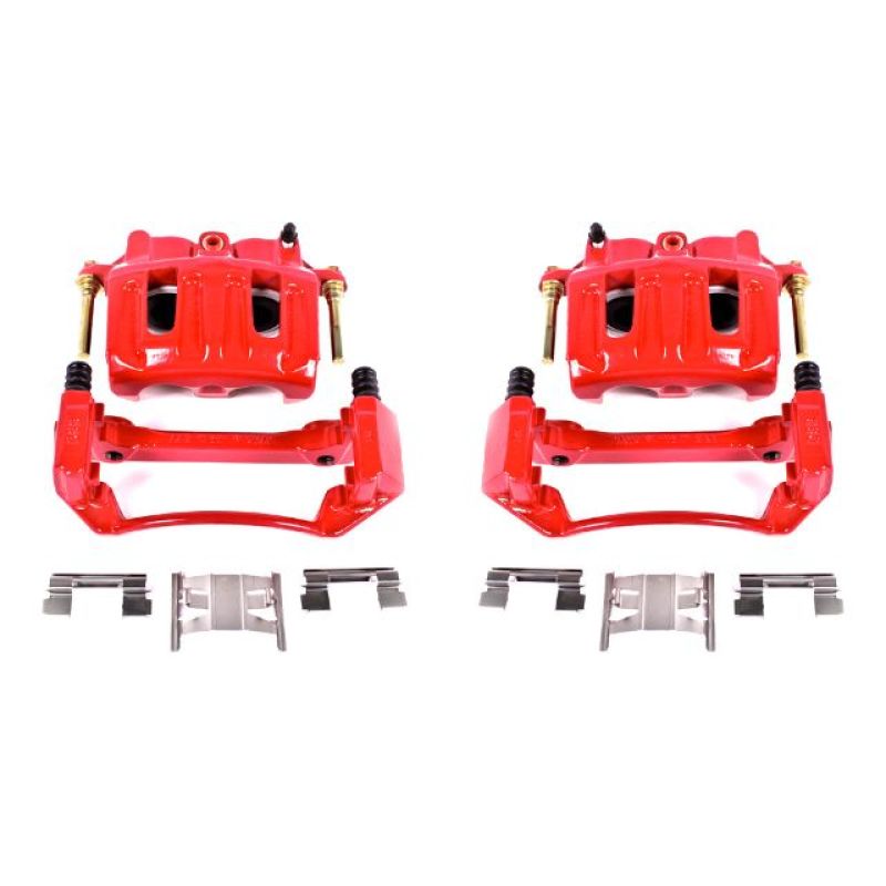 Power Stop 99-03 Ford F-150 Front Red Calipers w/Brackets - Pair