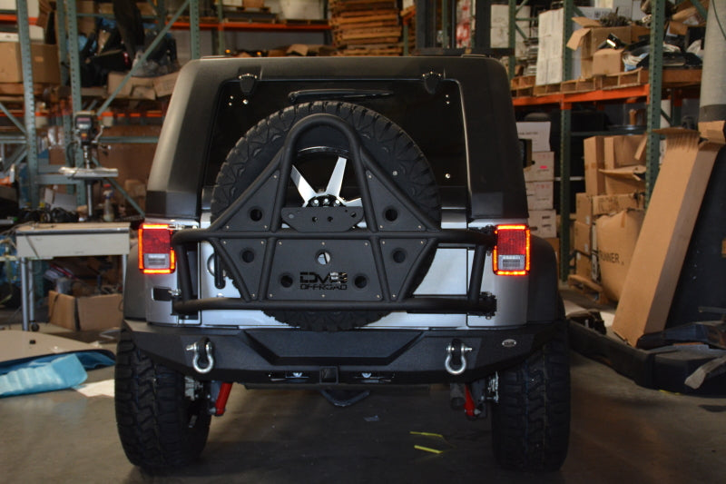 DV8 Offroad 07-18 Jeep Wrangler JK Rear Bumper Full Length