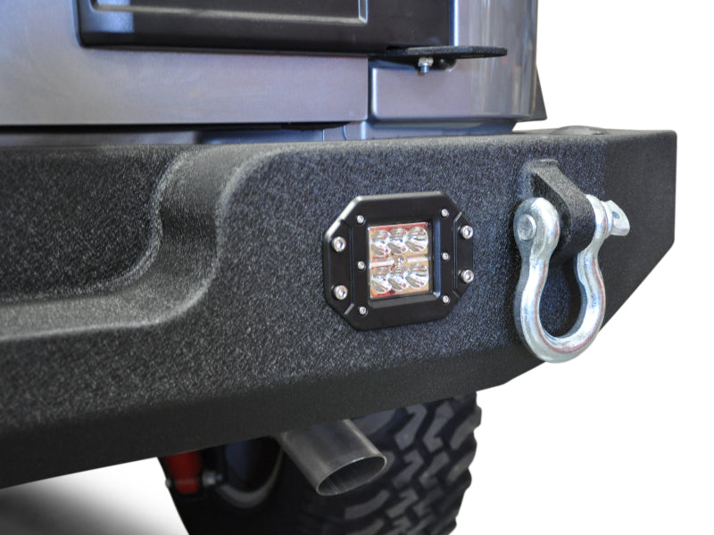 DV8 Offroad 07-18 Jeep Wrangler JK Full Length Rear Bumper w/ Light Holes