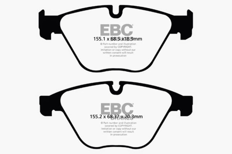 EBC 10+ BMW 535i 3.0 Turbo (F10) Redstuff Front Brake Pads